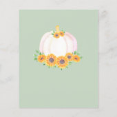 Budget pompoen Green Baby shower Invitation (Achterkant)