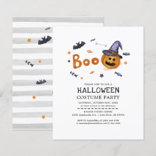 Budget pompoen Halloween kostuum feest uitnodiging