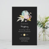 BUDGET Pompoen Herfst Bloem Bruiloft Uitnodiging A (Staand voorkant)