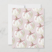 Budget pompoen & roze boog Baby shower Uitnodiging (Achterkant)