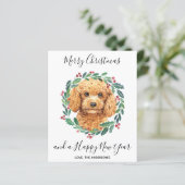 Budget Poodle Dog Elegant-kerstBriefkaart (Staand voorkant)