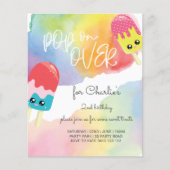 BUDGET Pop over populaire uitnodiging (Voorkant)