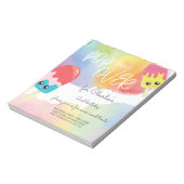 BUDGET Pop over populaire uitnodiging Notitieblok (Gedraaid)