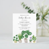 Budget Potential Planten Baby shower Bloom Uitnodi (Staand voorkant)