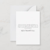 Budget pour toujours dans nos coeurs Carte de reme (Dos)