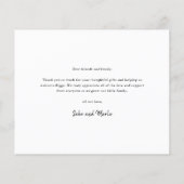 Budget Présentation du Carte de remerciements phot (Dos)