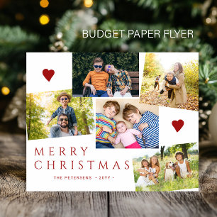 Budget Prettig Kerstfeest 5 foto's kerstkaart Flyer
