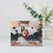 Budget Prettig Kerstfeest Fun Script Foto (Staand voorkant)