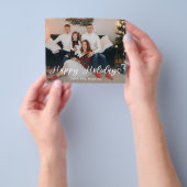 Budget Prettig Kerstfeest Fun Script Foto - Wit BK Flyer (Hand)