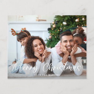 Budget Prettig Kerstfeest Leuk Schrift Foto Flyer