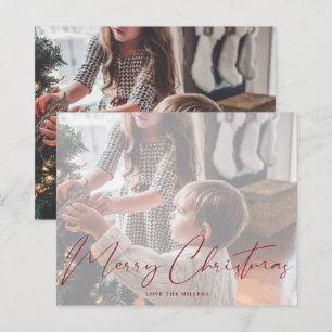 Budget Prettig Kerstfeest Multi Foto Minimalistisc