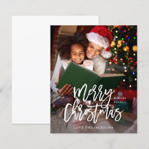 Budget Prettig Kerstmis CalligraphyVertical Foto W