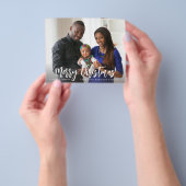 Budget Prettig Kerstmis Minimalistisch H Foto 2 Flyer (Hand)