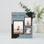 Budget Prettige feestdagen Fotokaarten Abstract Mo (Staand voorkant)