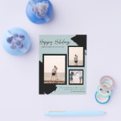 Budget Prettige feestdagen Fotokaarten Abstract Mo Flyer (Enkel)