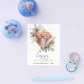 Budget Prettige feestdagen kerstfoto Flyer (Enkel)