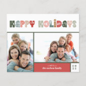 Budget Prettige feestdagen kerstfotofeestdag Kaart (Voorkant)