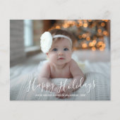 Budget Prettige feestdagen kerstfotokaart (Voorkant)