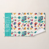 Budget Pretty Girly Cats Folk Art Style AJOUTER LE (Serviette à main)