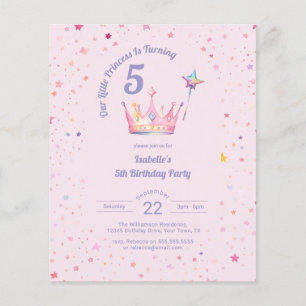 Budget Prinsessen Kroon Roze Meisje Verjaardag