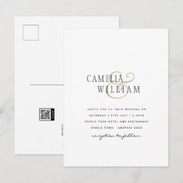 BUDGET Printen or Digital Download Wedding INVITE Briefkaart