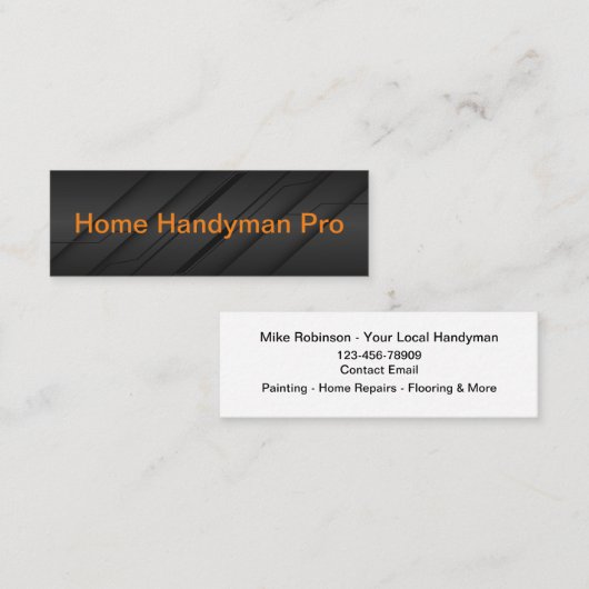 Budget professionnel Handyman Cartes de visite (Devant / Derrière)