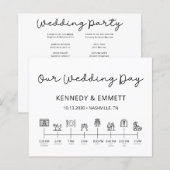 Budget Programme de calendrier du jour de mariage  (Devant / Derrière)