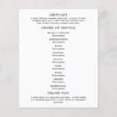 BUDGET Programme de célébrations florales pourpres (Dos)