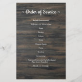 Budget Programme de funérailles de l'Ordre patriot (Dos)