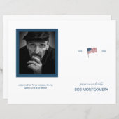 Budget Programme de funérailles militaires patriot (Devant / Derrière)