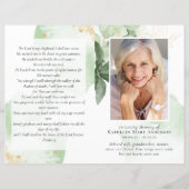 Budget Programme de funérailles vertes de 4 pages (Devant)