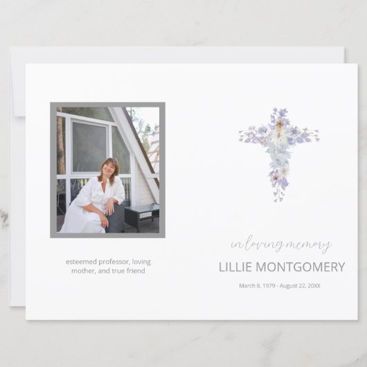 Budget Programme funéraire de 4 pages (Devant)