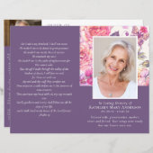 Budget Programme funéraire de 4 pages sur la pivoi (Devant / Derrière)