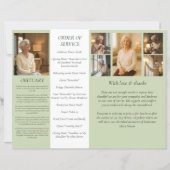 Budget Programme funéraire vert de 4 pages Présent (Dos)