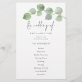 Budget Programme moderne de mariage Eucalyptus (Devant)