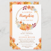 Budget Pumpkin baby shower-uitnodiging (Voorkant / Achterkant)