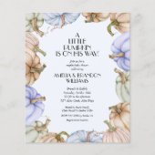 Budget Pumpkin Boy Baby Shower-uitnodigingen (Voorkant)