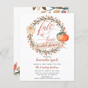 Budget Pumpkin Bridal Shower Uitnodiging