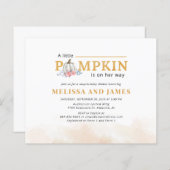 Budget Pumpkin Couples Baby shower Uitnodiging (Voorkant / Achterkant)