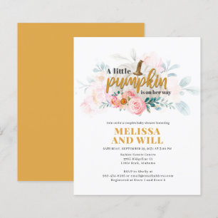 Budget Pumpkin Couples Baby shower Uitnodiging