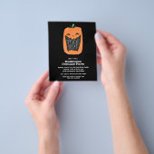 Budget Pumpkin Halloween Party Invitation Flyer (Hand)