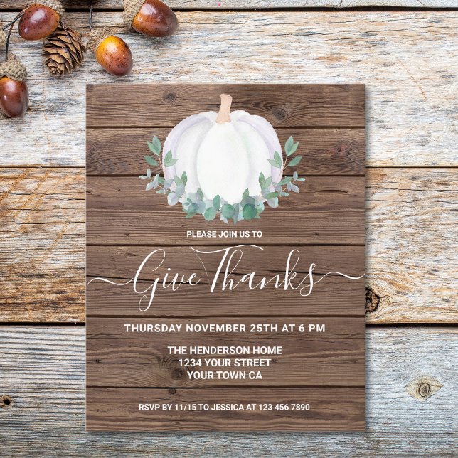 Budget Pumpkin Leaves Thanksgiving Invitation (Creator heeft geüpload)
