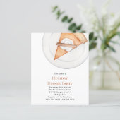 Budget Pumpkin Pie Holiday Uitnodiging van de binn (Staand voorkant)