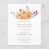 Budget Pumpkins Fall Wedding Invitation (Voorkant)