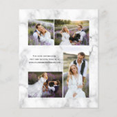 Budget Purple Agate Marble 4-Photo Wedding (Achterkant)