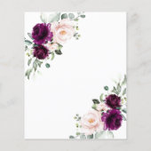 BUDGET Purple & Blush Rose Enregistrer la carte de (Dos)