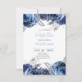 Budget Purple Florals Bridgerton Bridal Shower Kaart (Voorkant)