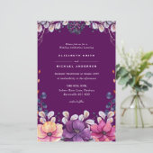 BUDGET Purple Lavender Feuilles mariage invite A9 (Debout devant)