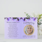 Budget Purple Photo Celebration of Life Programme (Debout devant)