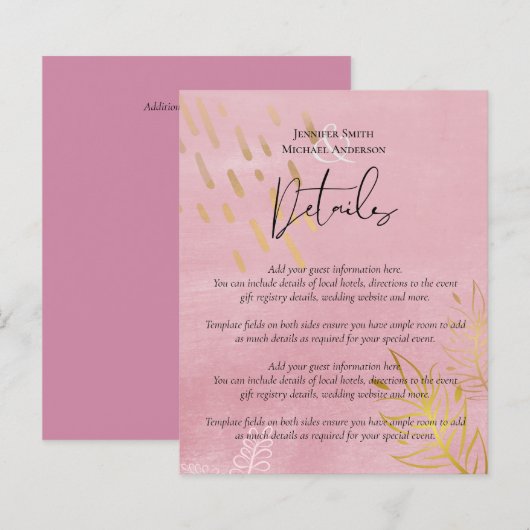 BUDGET Pusty Pink Gold Weddenschap (Voorkant / Achterkant)
